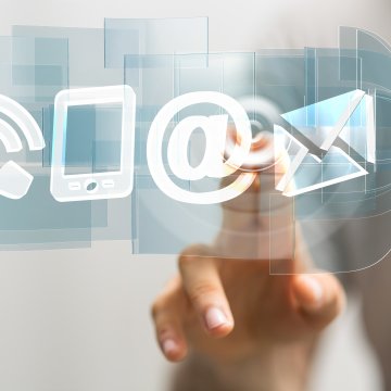 hellofax online fax service chrome google fingers pressing on @ sign envelope mail phone digital online faxing